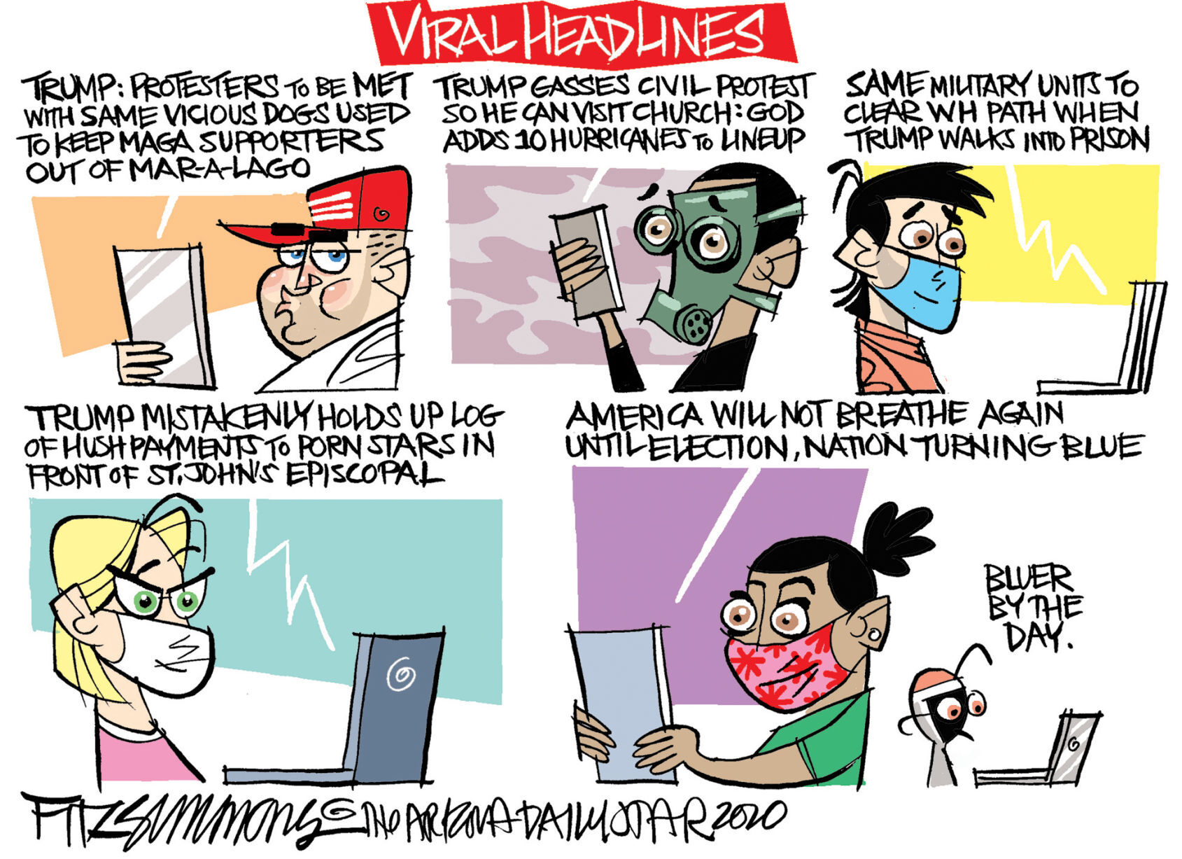 Daily Fitz Cartoon: Viral headlines